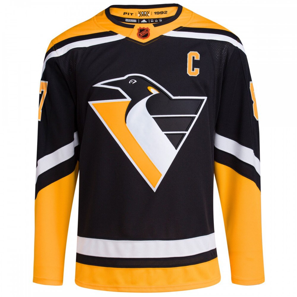 Sidney Crosby Pittsburgh Penguins adidas Reverse Retro 2.0 Authentic Player Jersey - Black-Pro Kit Vault | Brand New 26/27 Sports Jerseys